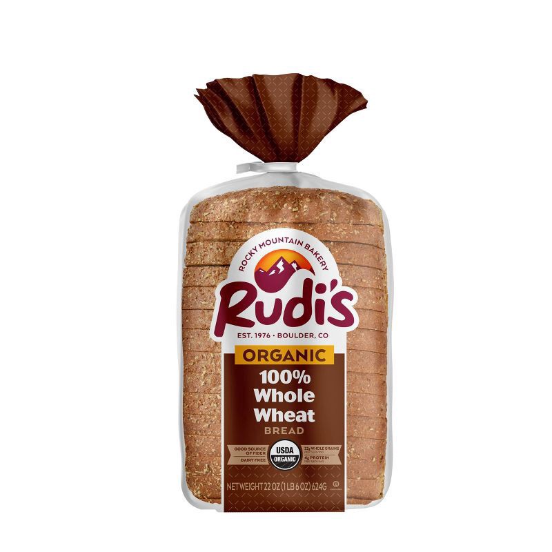 slide 1 of 1, Rudi's Organic 100% Whole Wheat Bread - 22oz, 22 oz