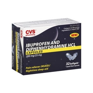 slide 1 of 1, CVS Pharmacy Ibuprofen And Diphenhydramine Hcl Capsules, 32 ct