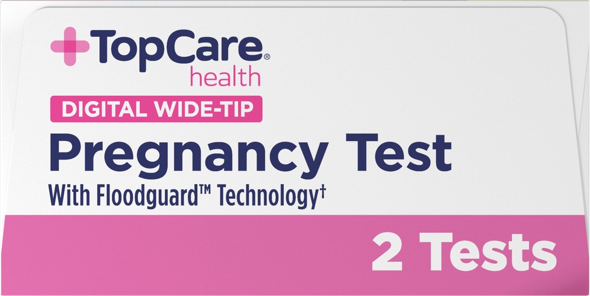 slide 6 of 12, TopCare Health Digital Wide-Tip Pregnancy Test 2 ea, 2 ct