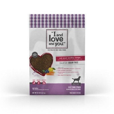 slide 1 of 1, I and Love and You Nude Food Red Meat Medley Dry Dog Food, 23 lb