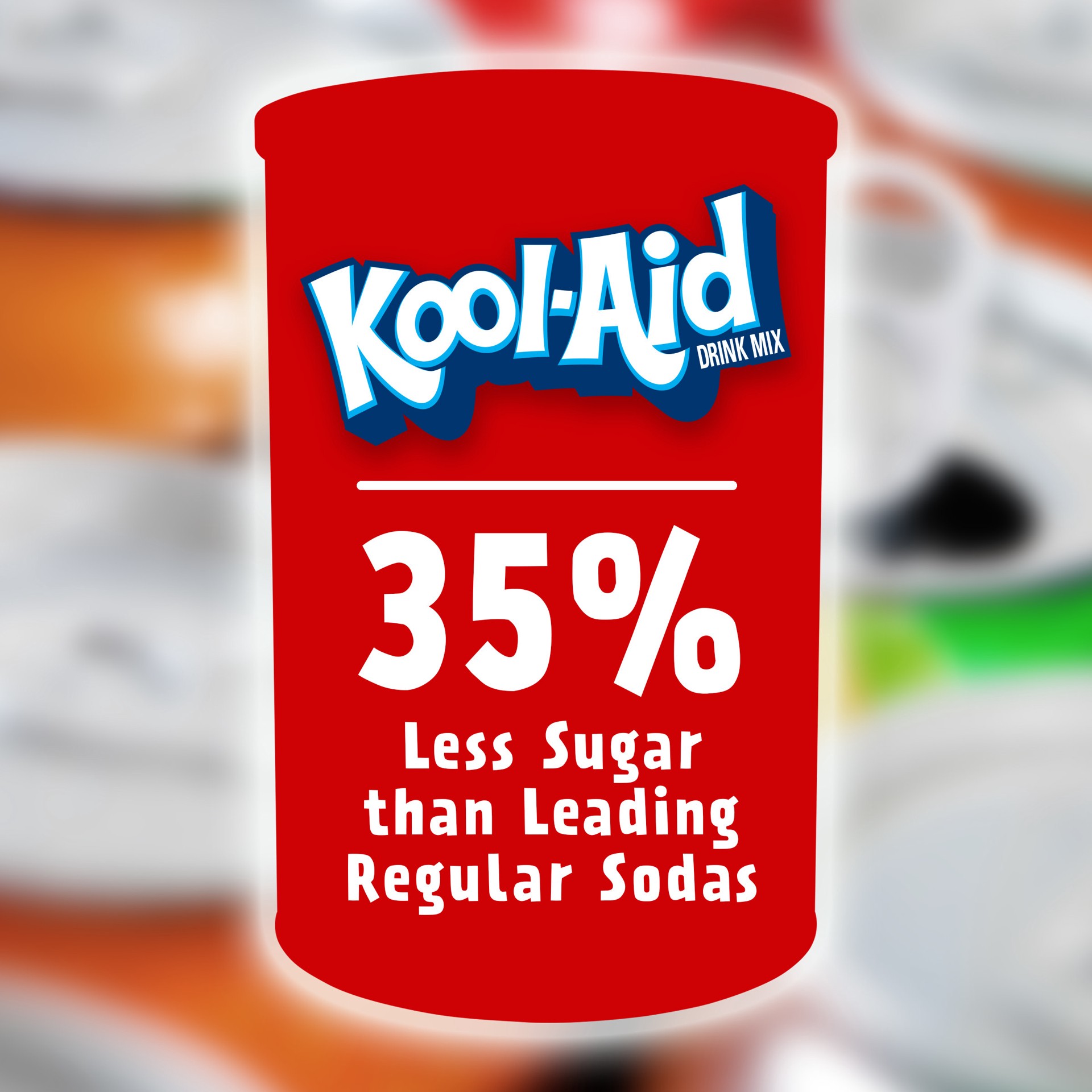 slide 4 of 5, Kool-Aid Sugar-Sweetened Cherry Artificially Flavored Powdered Soft Drink Mix, 63 oz Canister, 63 oz