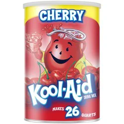 Kool-Aid Sugar-Sweetened Cherry Artificially Flavored Powdered Soft Drink Mix, 63 oz Canister