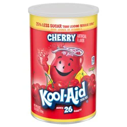 Kool-Aid Sugar-Sweetened Cherry Artificially Flavored Powdered Soft Drink Mix, 63 oz Canister