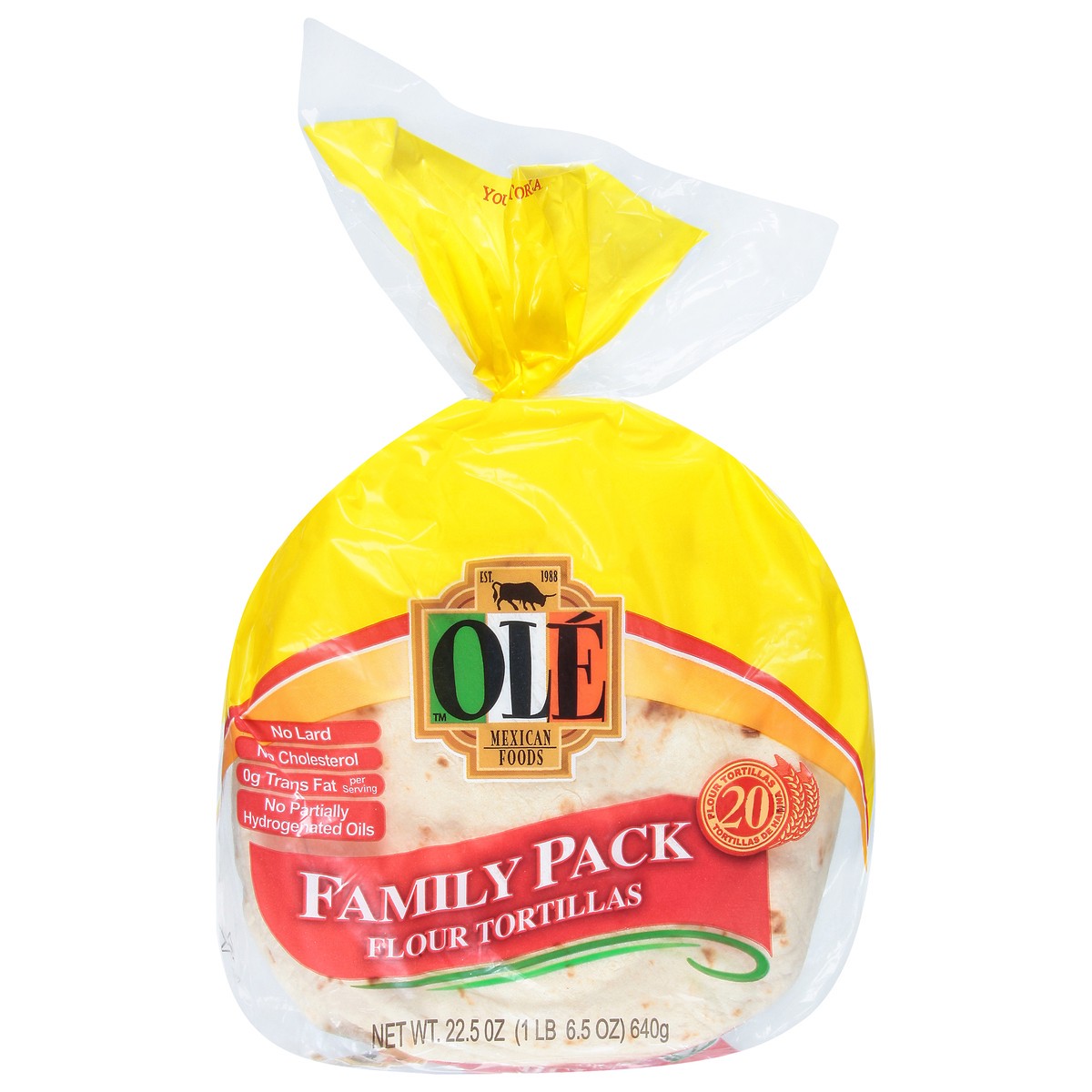 slide 1 of 9, Ole Flour Tortillas Family Pack 20 ea, 20 ct