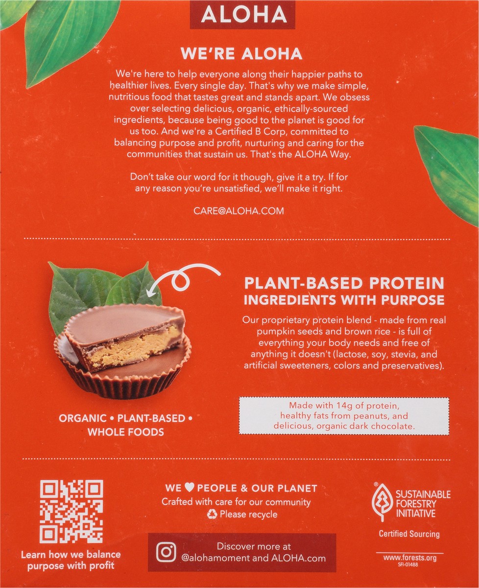 slide 8 of 13, Aloha Organic Peanut Butter Cup Protein Bars 5 - 1.98 oz Bars, 5 ct