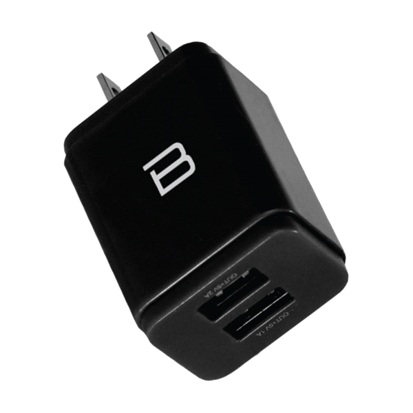 slide 1 of 1, Bytech Dual USB wall charger, wall