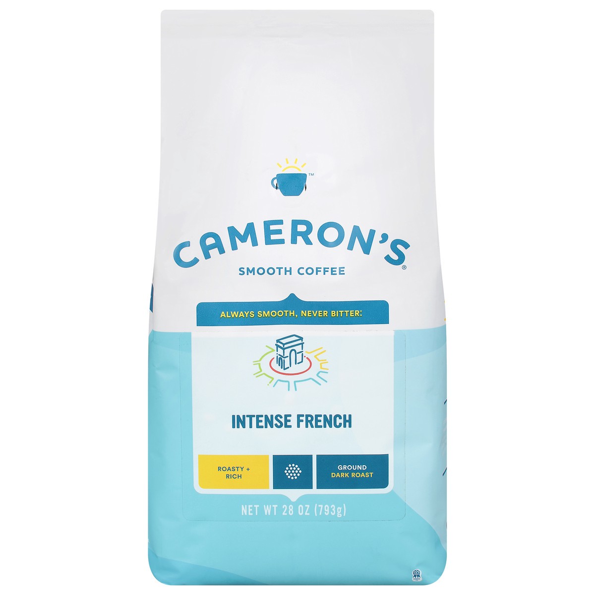 slide 7 of 10, Cameron's Ground Dark Roast Intense French Coffee 28 oz, 28 oz