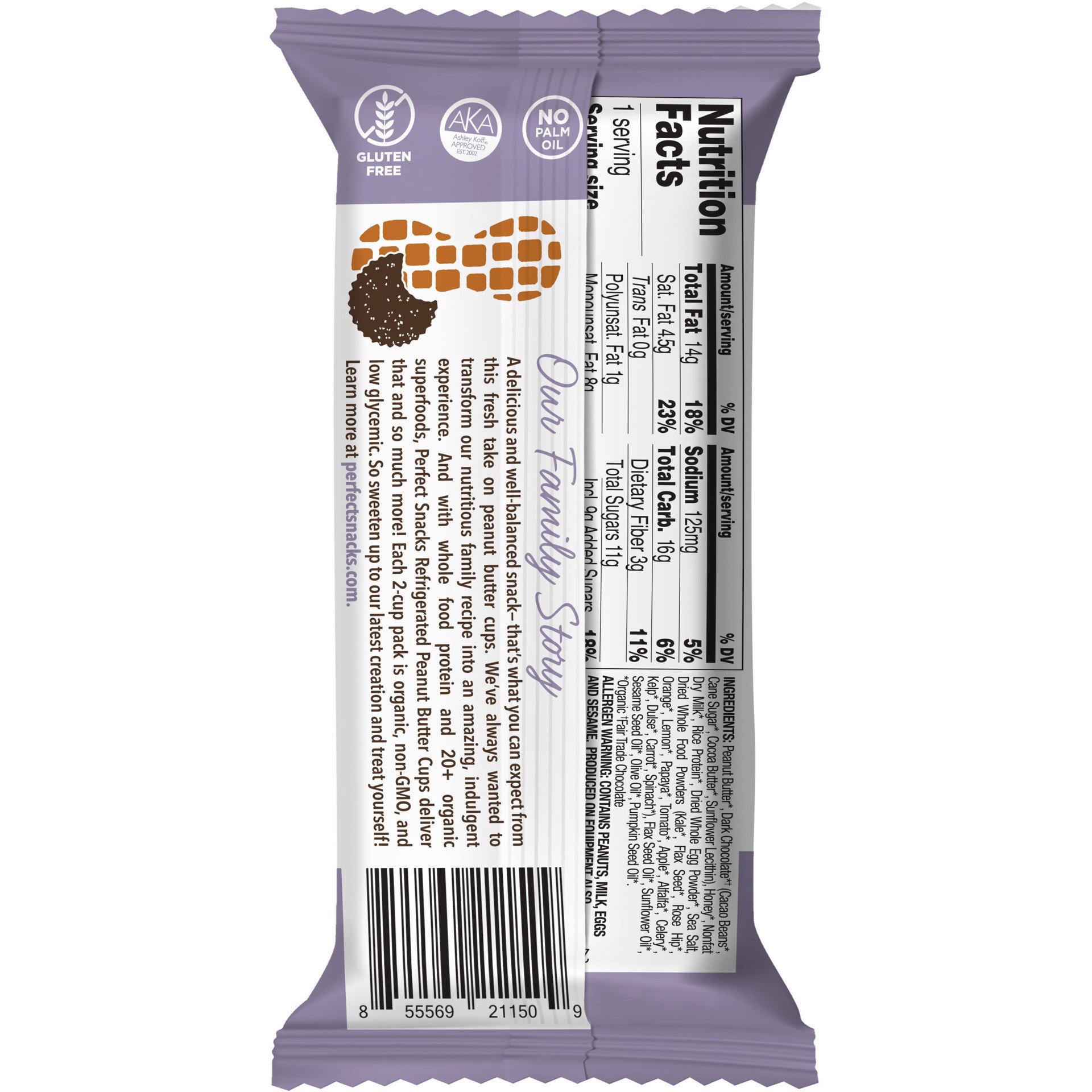 slide 5 of 19, Perfect Snacks Refrigerated Peanut Butter Cups, Dark Chocolate with Sea Salt, 1.4 Ounce Cups, 1.4 oz