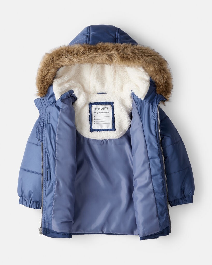 slide 2 of 5, Carter's Carters Toddler Boy 2-Piece Hooded Snowsuit Jacket & Bib Set - Navy Navy 4T, 2 pc