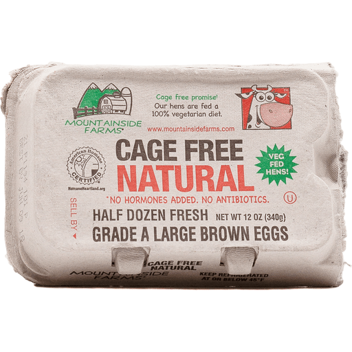 slide 1 of 1, Mountainside Farms Grade A Large Brown Eggs, 1/2 doz