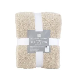 HD Designs® Heathered Cozy Knit Blanket - Tan