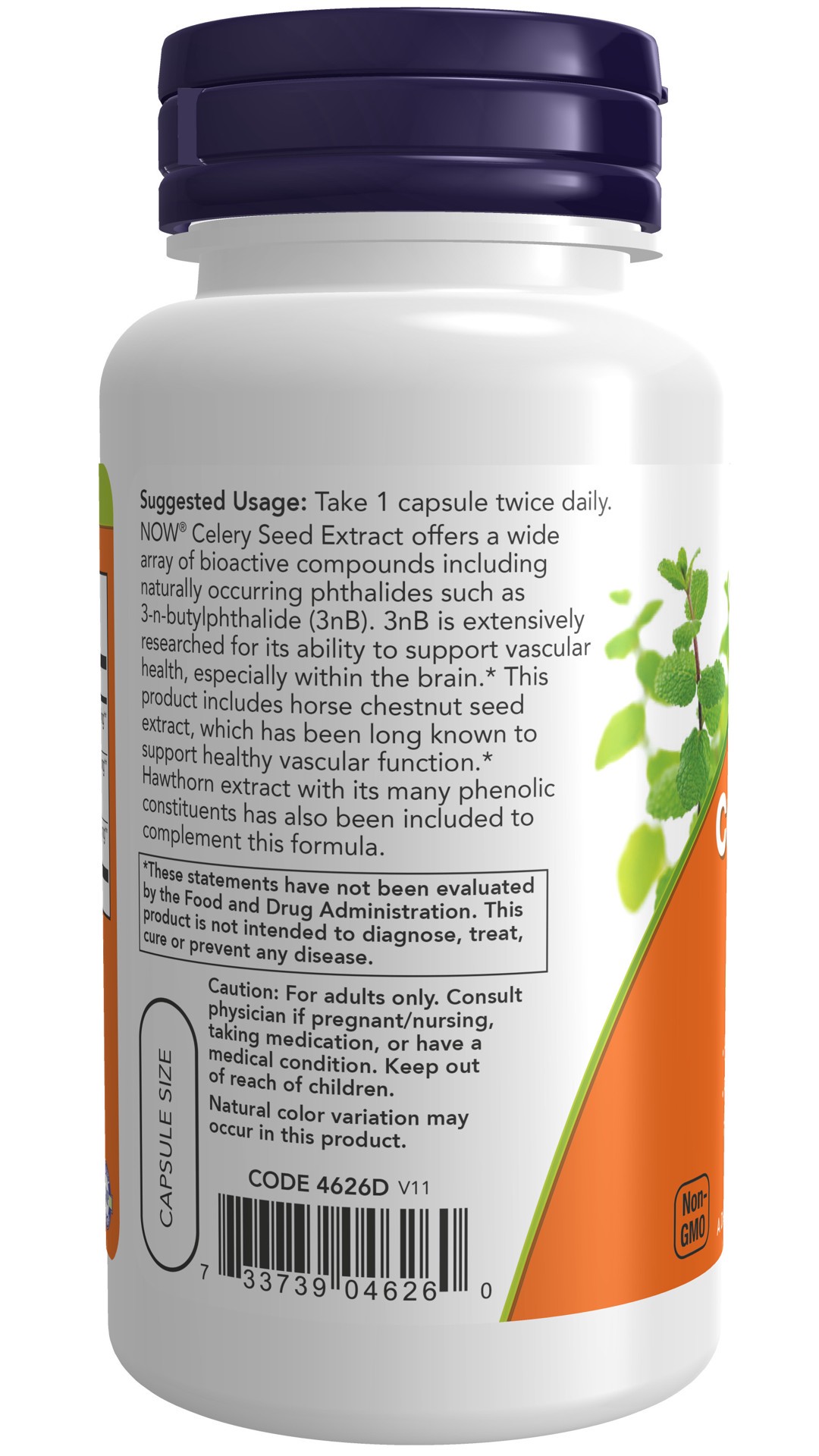 slide 4 of 4, NOW Celery Seed Extract - 60 Veg Capsules, 60 ct