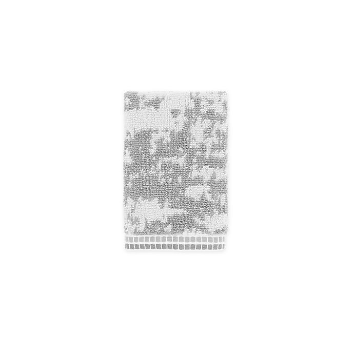 slide 1 of 1, Wamsutta Collective Marble Washcloth - Soft Grey, 1 ct