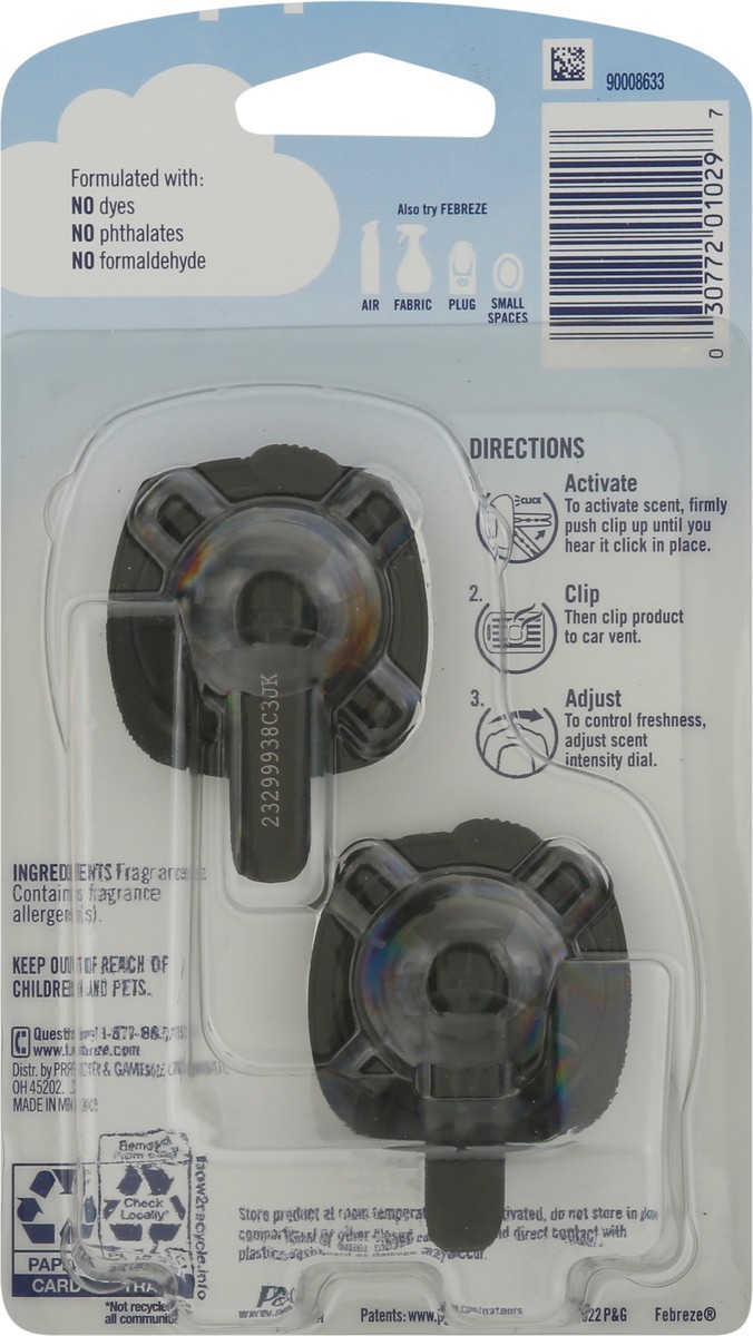 slide 3 of 9, Febreze Auto Vent Clips Wilderness Air Freshener 2 ea, 2 ct