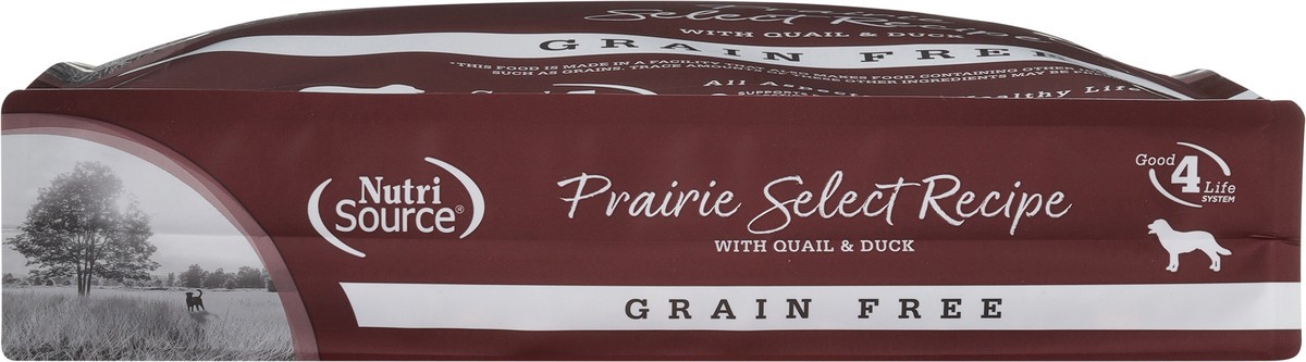 slide 4 of 15, NutriSource Grain Free All Life Stages Prairie Select Recipe with Quail & Duck Dog Food 12 lb, 192 oz