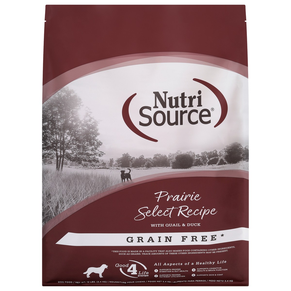 slide 11 of 15, NutriSource Grain Free All Life Stages Prairie Select Recipe with Quail & Duck Dog Food 12 lb, 192 oz