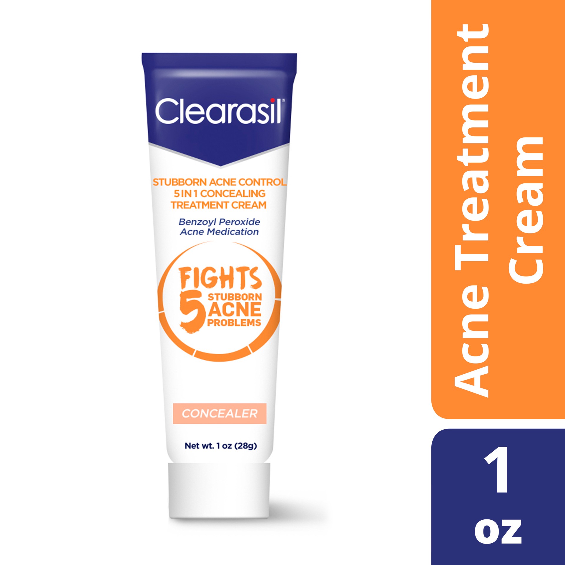 slide 1 of 5, Clearasil Daily Clear Maximum Strength Tinted Acne Treatment Cream, 1 oz