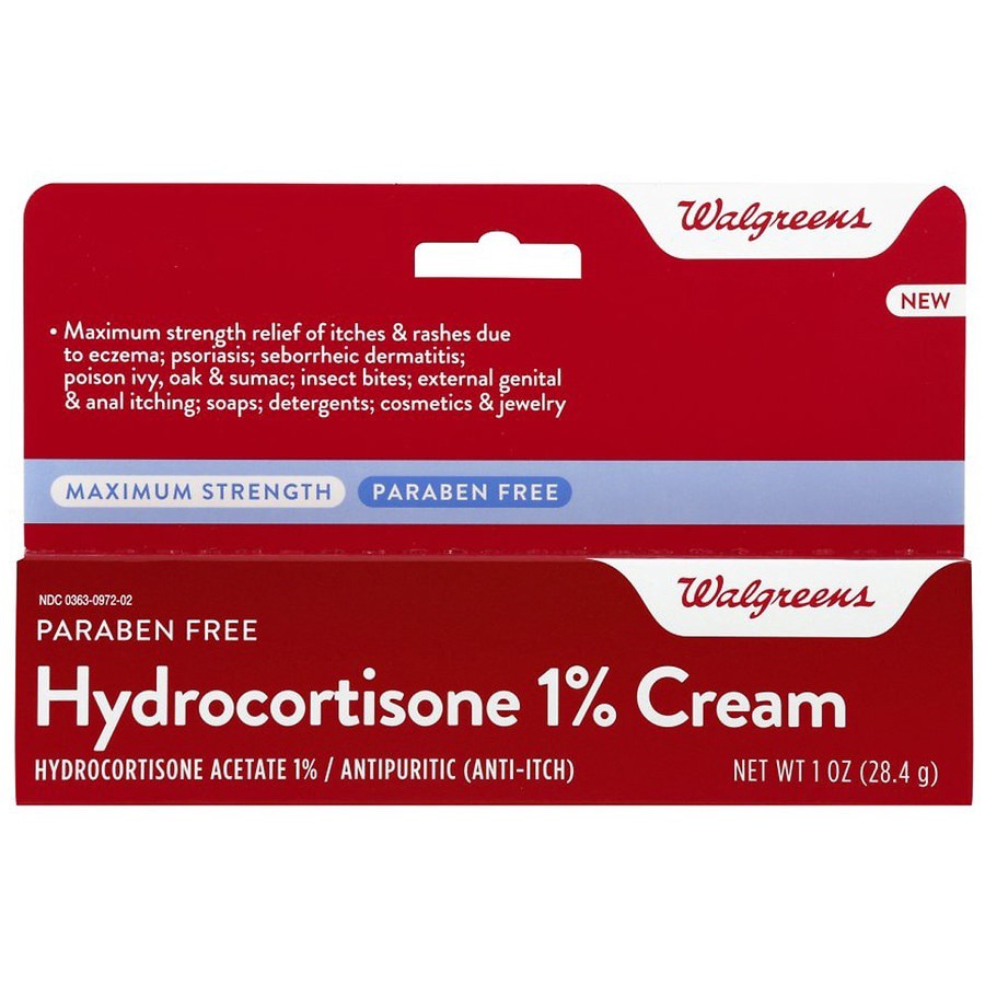 slide 1 of 5, Walgreens Maximum Strength Paraben Free 1% Hydrocortisone Cream, 1 oz
