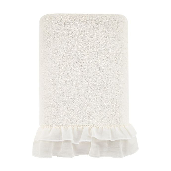 slide 1 of 1, Bee & Willow Home Cottage Ruffle Bath Towel - Coconut milk, 1 ct