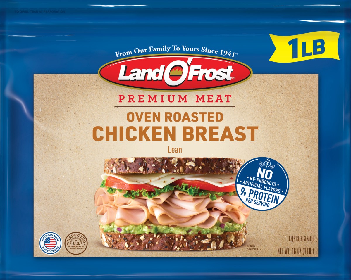slide 1 of 11, Land O' Frost Premium Oven Roasted White Turkey Breast & White Turkey, 16 oz