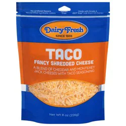 Dairy Fresh Taco Fancy Shredded Cheese - 8 oz