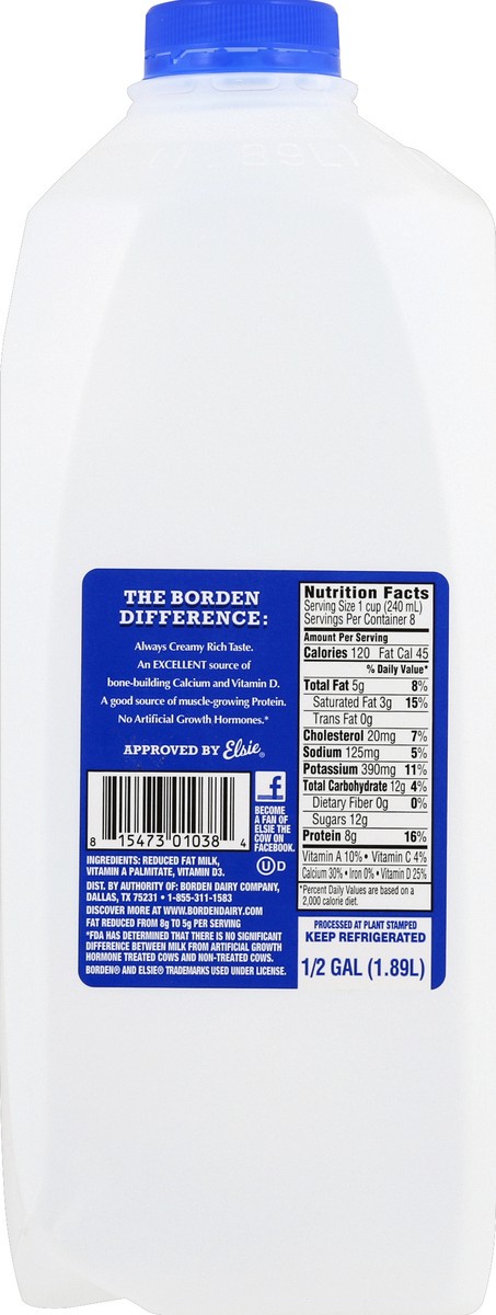 slide 6 of 6, Borden Milk 0.5 gl, 1/2 gal