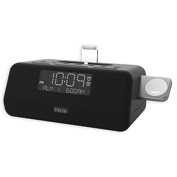 slide 1 of 2, iHome AppleWatch iPLWBT5 Bluetooth Dual Alarm Docking Clock, 1 ct