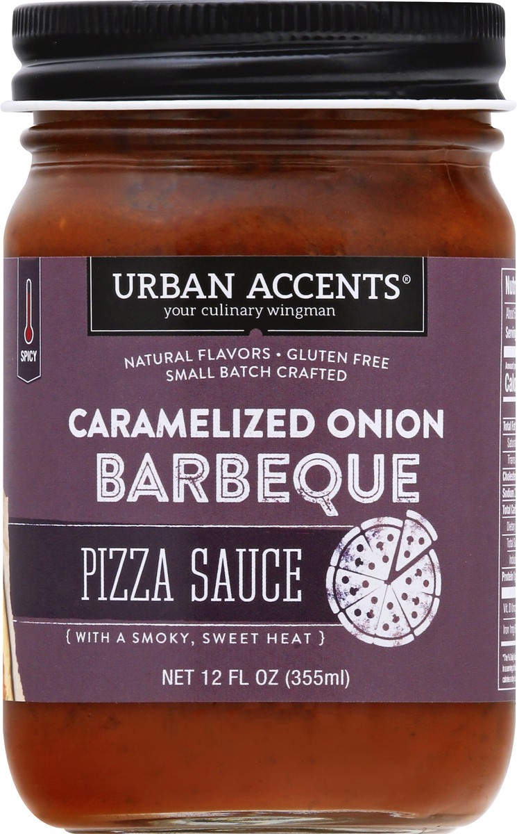 slide 2 of 13, Urban Accents Spicy Caramelized Onion Barbeque Pizza Sauce 12 oz, 12 oz