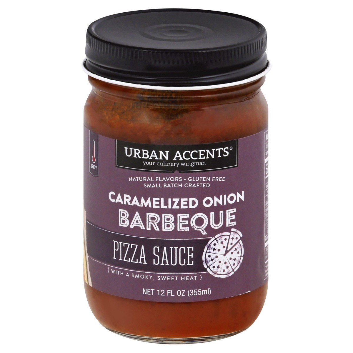 slide 1 of 13, Urban Accents Spicy Caramelized Onion Barbeque Pizza Sauce 12 oz, 12 oz