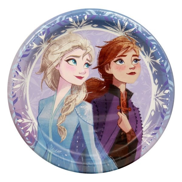 slide 1 of 1, Unique 8-5/8 Inch Disney Frozen II Plates 8 ea, 9 ct