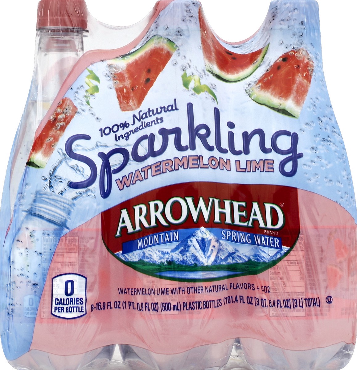 Arrowhead Brand Sparkling Mountain Spring Water Lime Bottles 6 ct; 16.9 fl oz Shipt