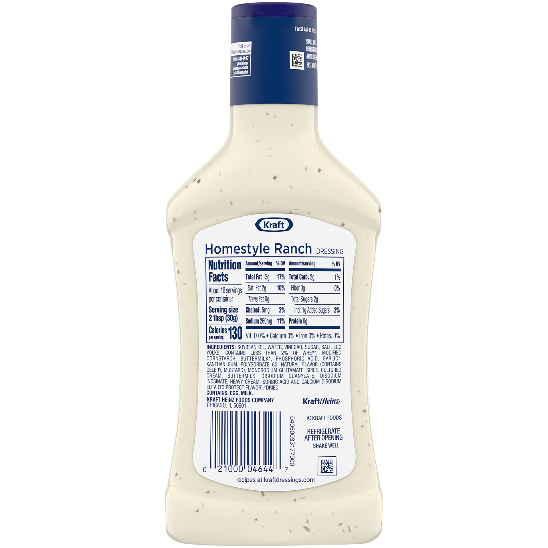 slide 3 of 5, Kraft Homestyle Ranch Dressing, 15.8 fl oz Bottle, 15.8 fl oz