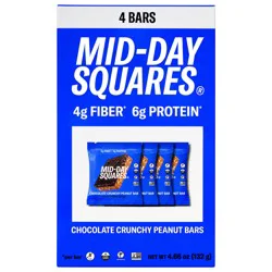 Mid-Day Squares Crunchy Peanut Chocolate Bars - 4.66 oz