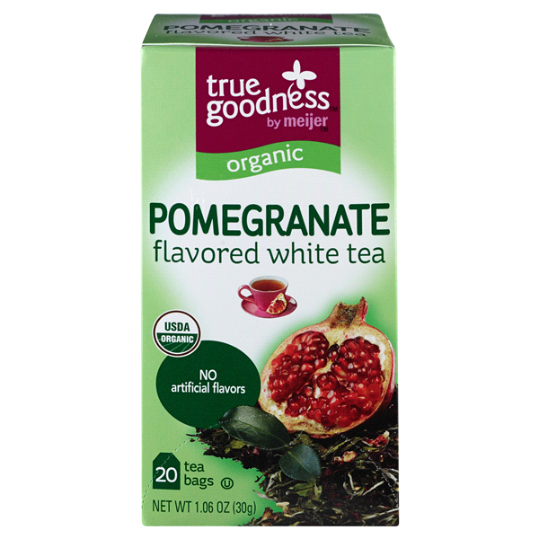 slide 1 of 1, True Goodness Organic Pomegranate White Tea Bags, 20 ct