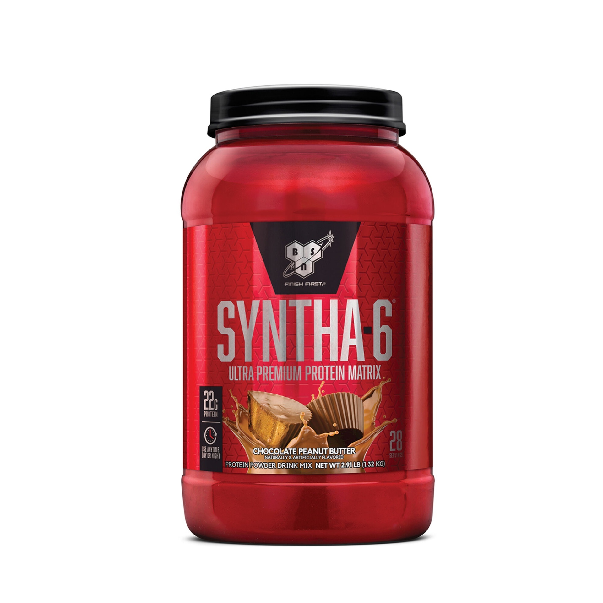 slide 1 of 1, BSN Syntha-6 Sustained Release Chocolate Peanut Butter Protein Powder, 2.91 lb