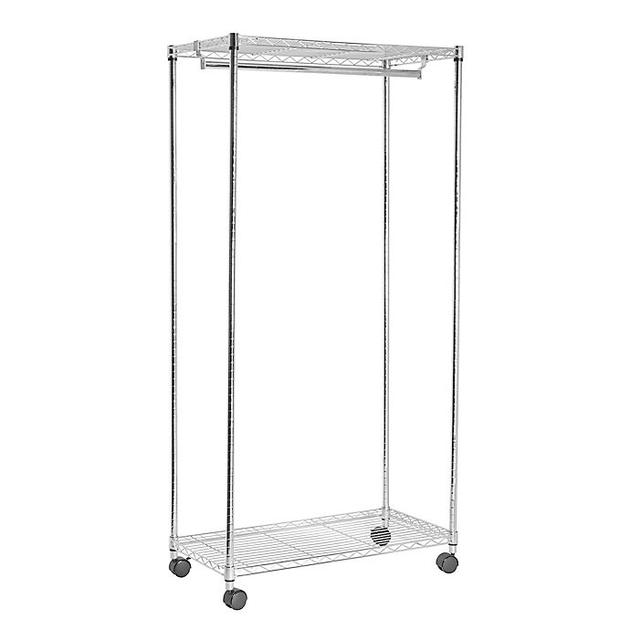 slide 1 of 5, Simply Essential Garment Rack with Cover, 1 ct