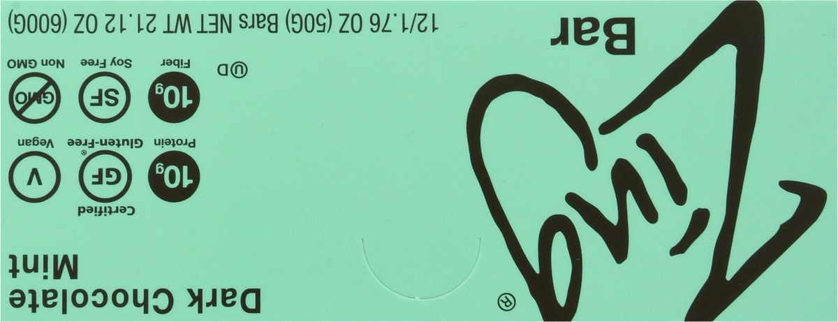 slide 5 of 14, Zing Dark Chocolate Mint Bar 12 - 1.76 oz Packs, 12 ct
