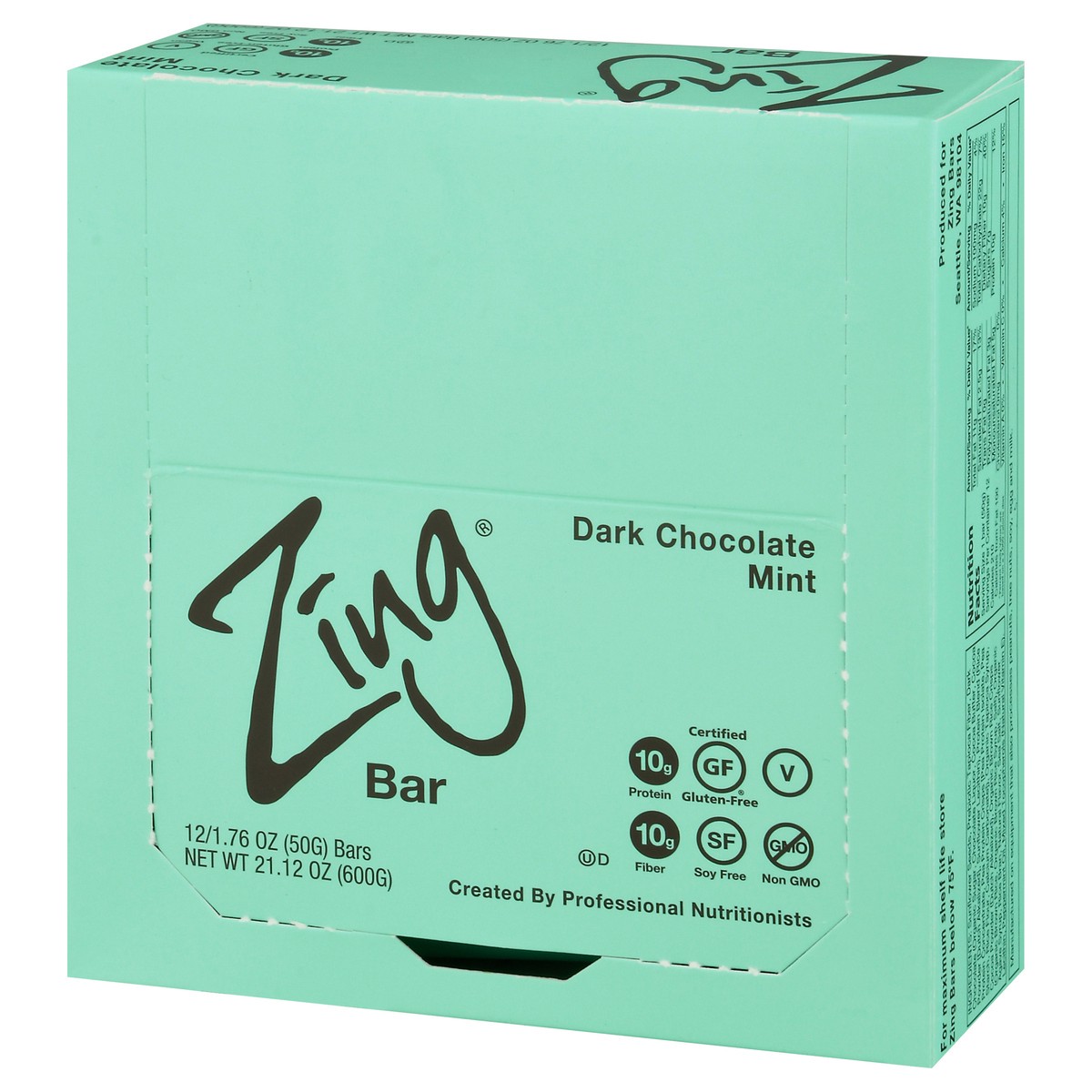 slide 2 of 14, Zing Dark Chocolate Mint Bar 12 - 1.76 oz Packs, 12 ct
