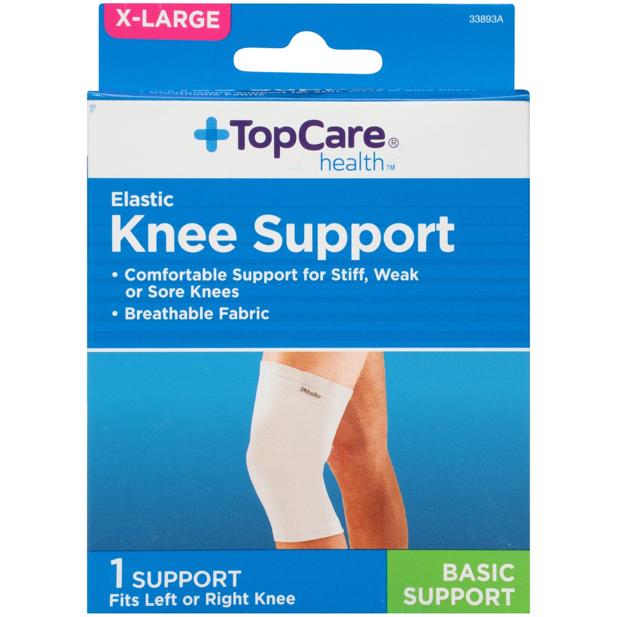 slide 7 of 8, TopCare Elastic Knee Support, Extra Large, XL