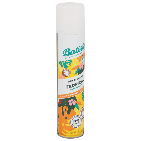 slide 1 of 1, Batiste Dry Shampoo, Tropical, Exotic Coconut, 3.81 oz