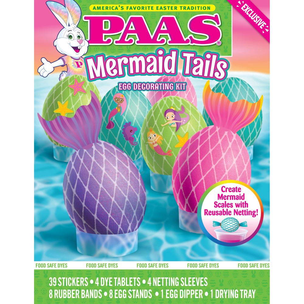 slide 1 of 1, Paas Mermaid Tails Easter Egg Decorating Kit, 1 ct