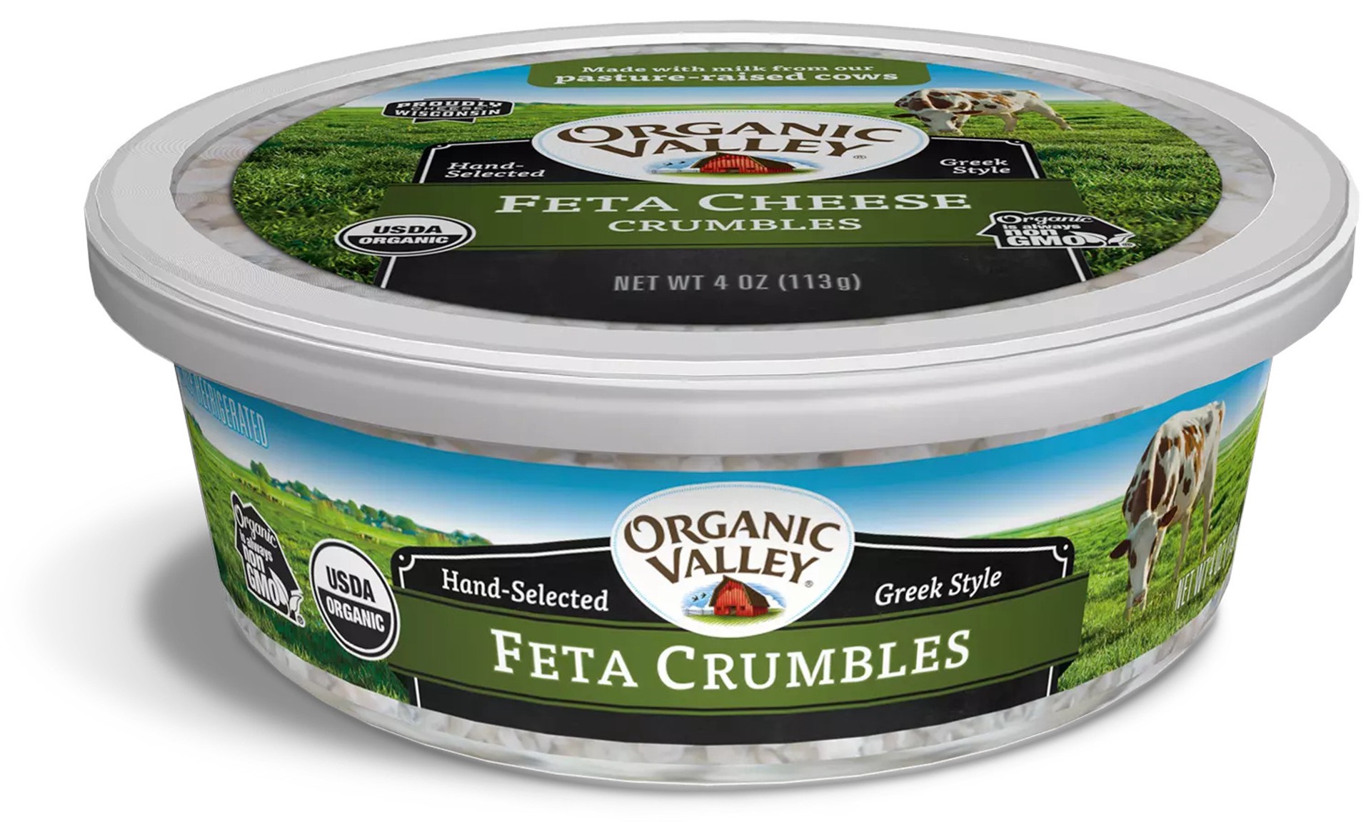 slide 1 of 1, ORGANIC VALLEY Organic Feta Cheese Crumbles, 4 oz, 4 oz