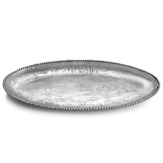 slide 1 of 1, Michael Aram Molten Frost Oval Platter, 18.5 in