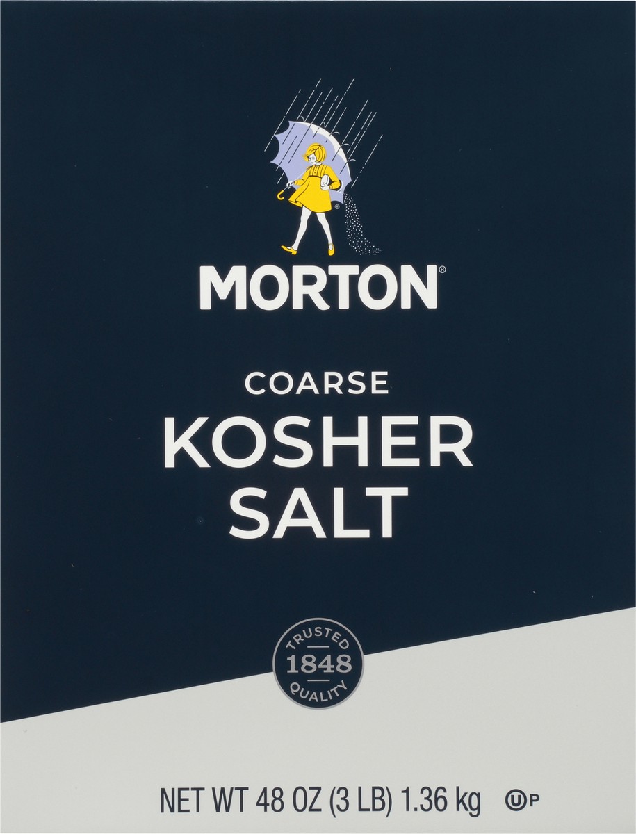 slide 2 of 12, Morton Coarse Kosher Salt  – For Everyday Cooking, Grilling, Brining, and as a Margarita Salt Rimmer, 3 LB Box, 48 oz