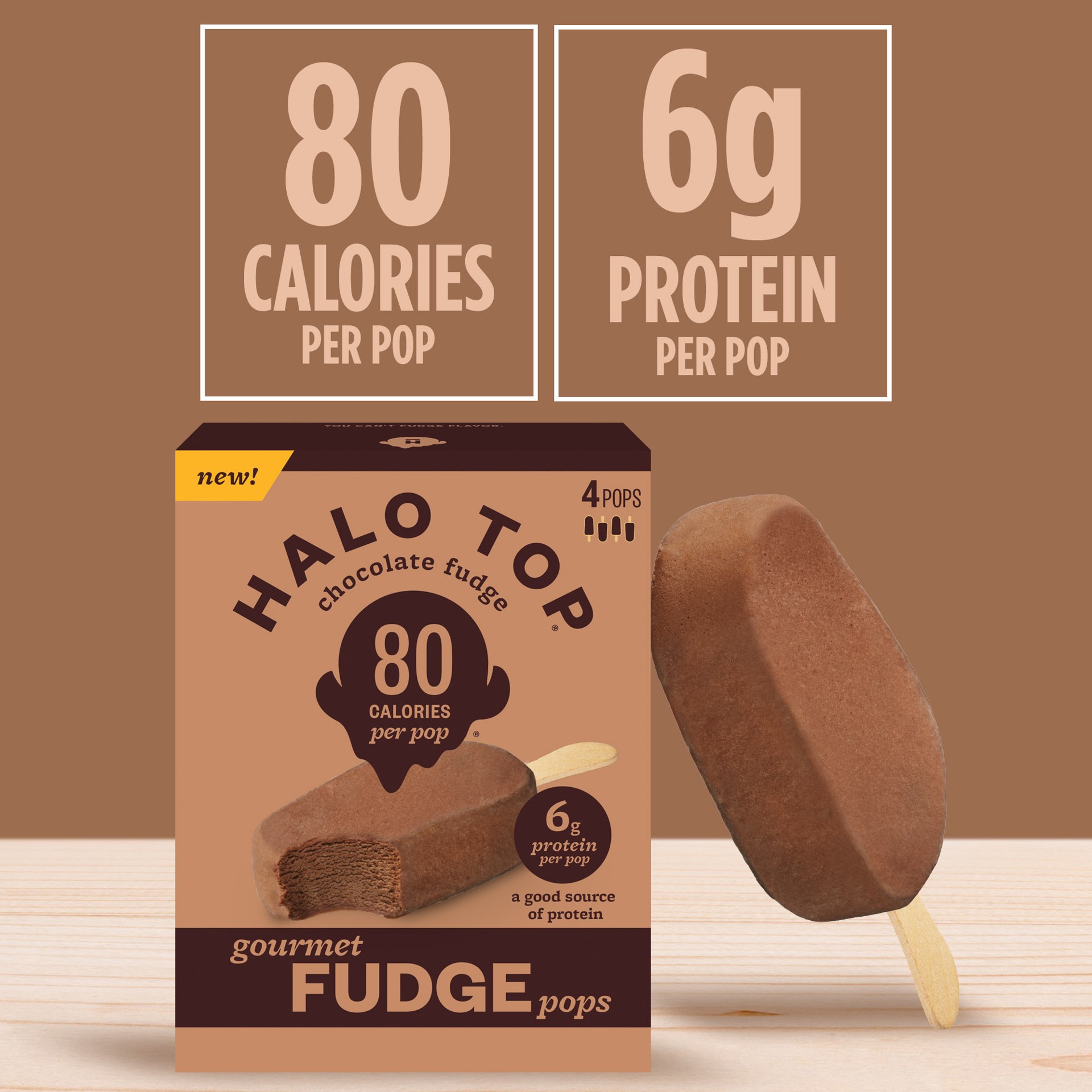 slide 4 of 5, Halo Top Gourmet Chocolate Fudge Pops, 4 Pack, 4 ct