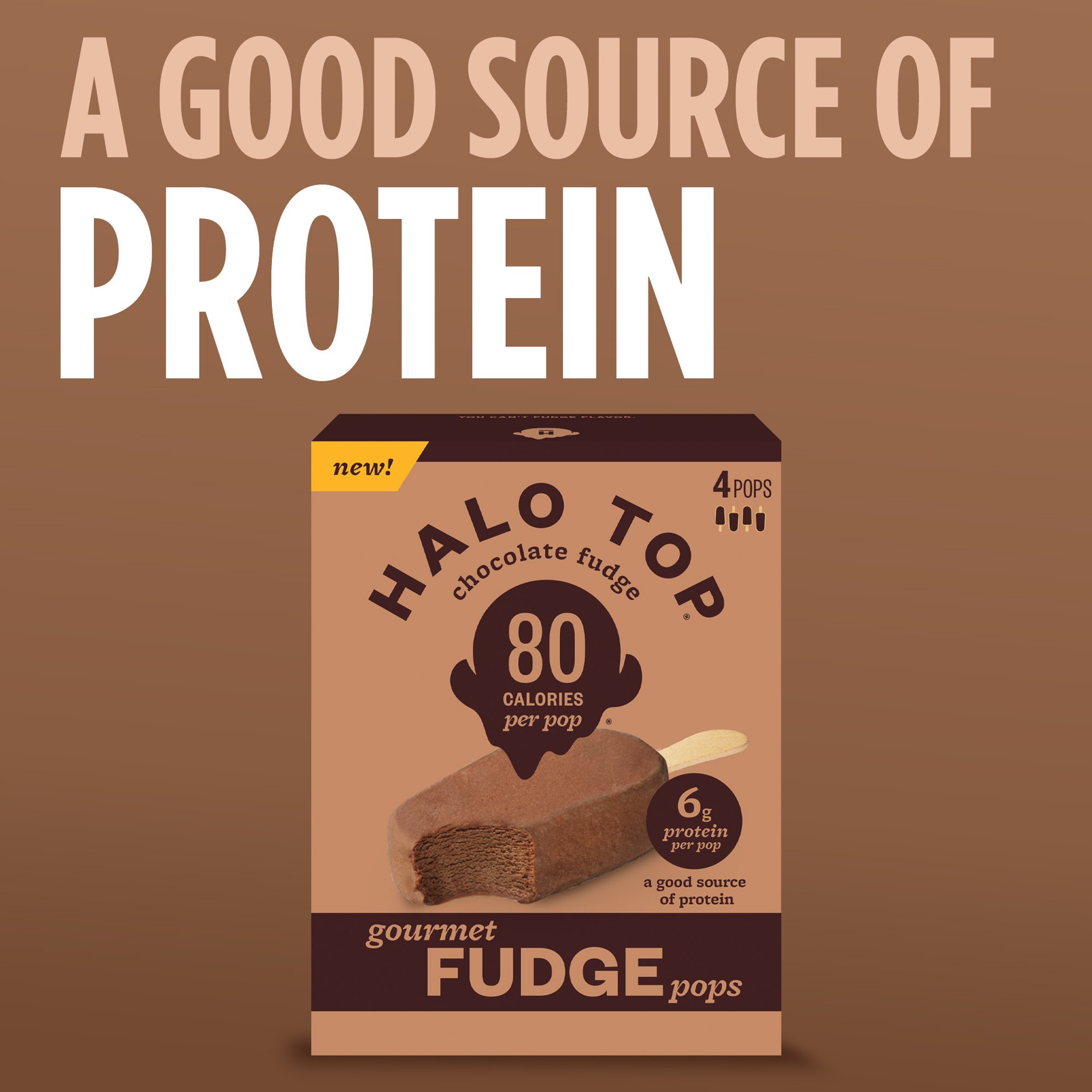 slide 2 of 5, Halo Top Gourmet Chocolate Fudge Pops, 4 Pack, 4 ct