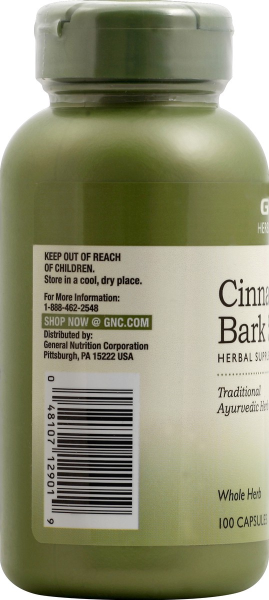 slide 3 of 6, GNC Cinnamon Bark 100 ea, 100 ct