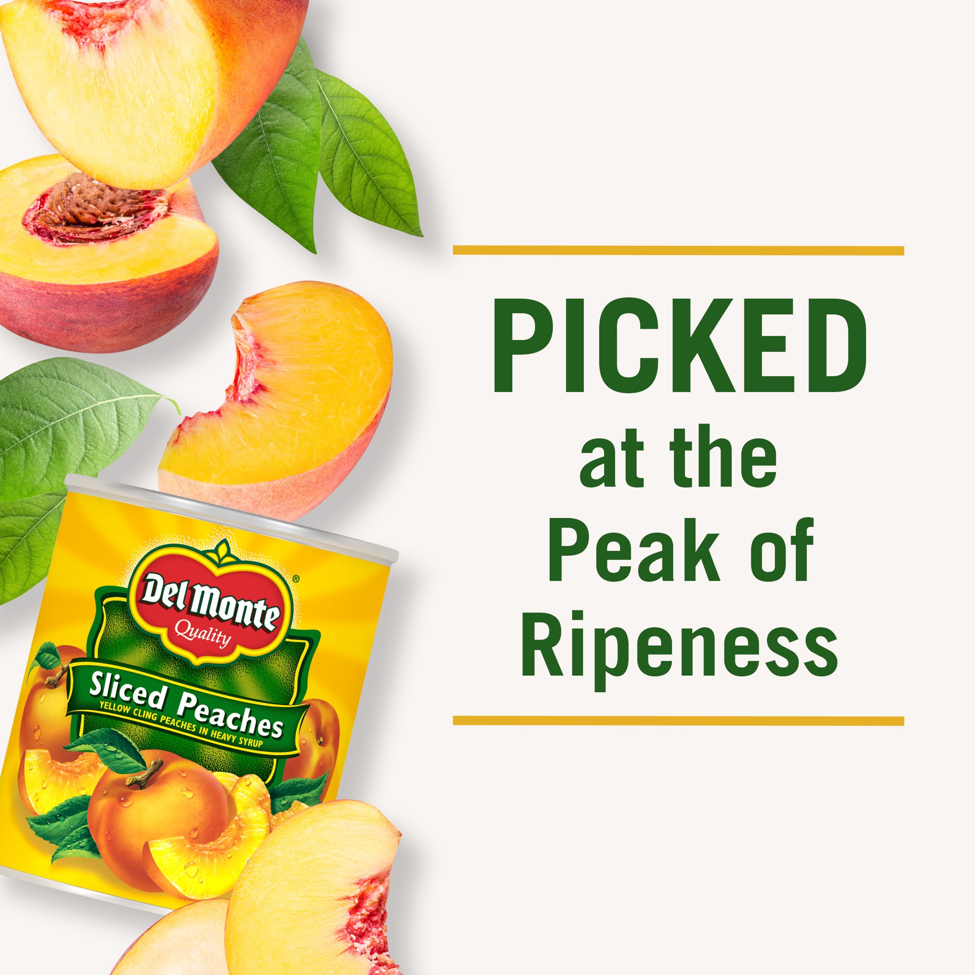 slide 5 of 6, Del Monte Yellow Cling Sliced Peaches In Heavy Syrup, 29 Oz. Can, 29 oz