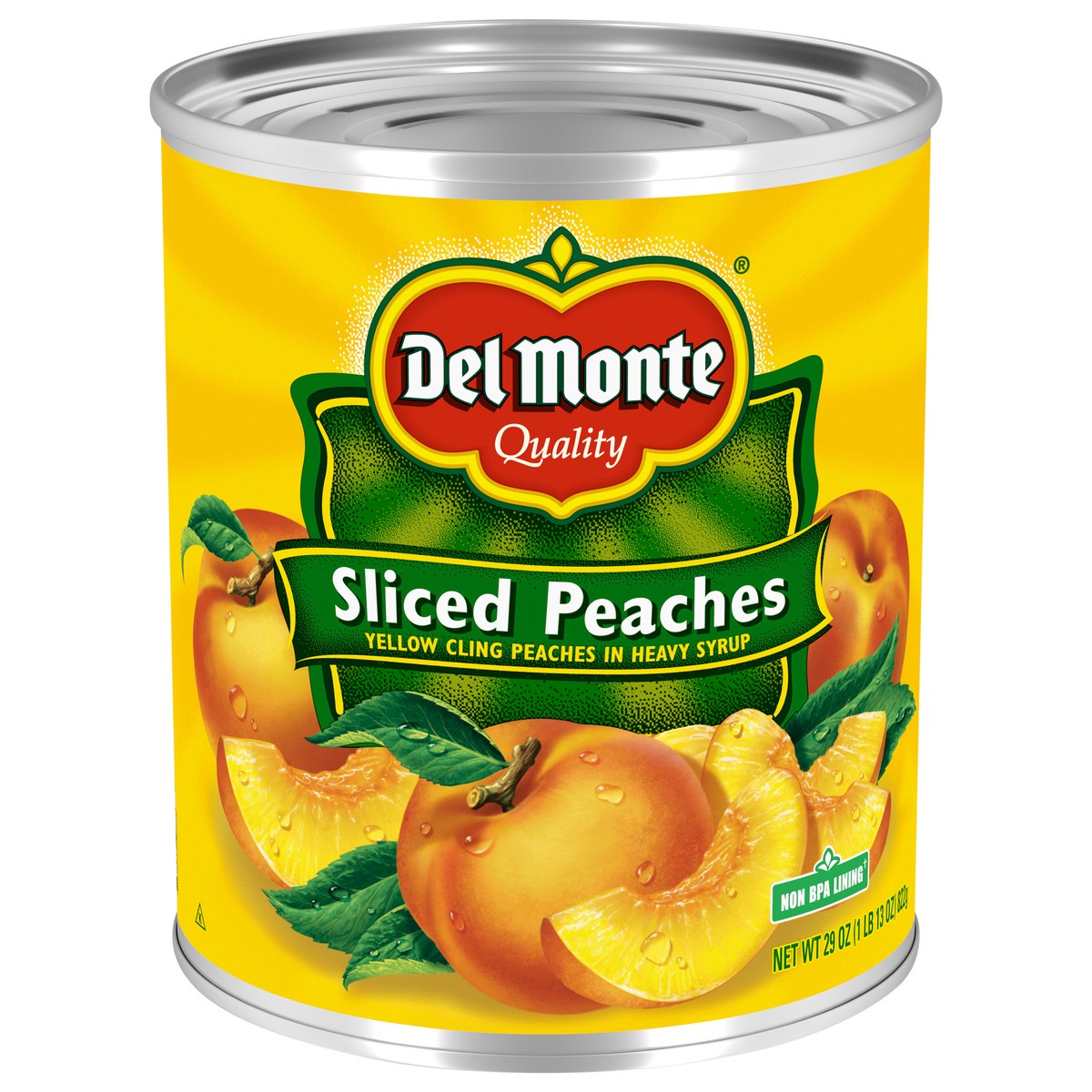 slide 1 of 6, Del Monte Yellow Cling Sliced Peaches in Heavy Syrup, 29 oz Can, 29 oz
