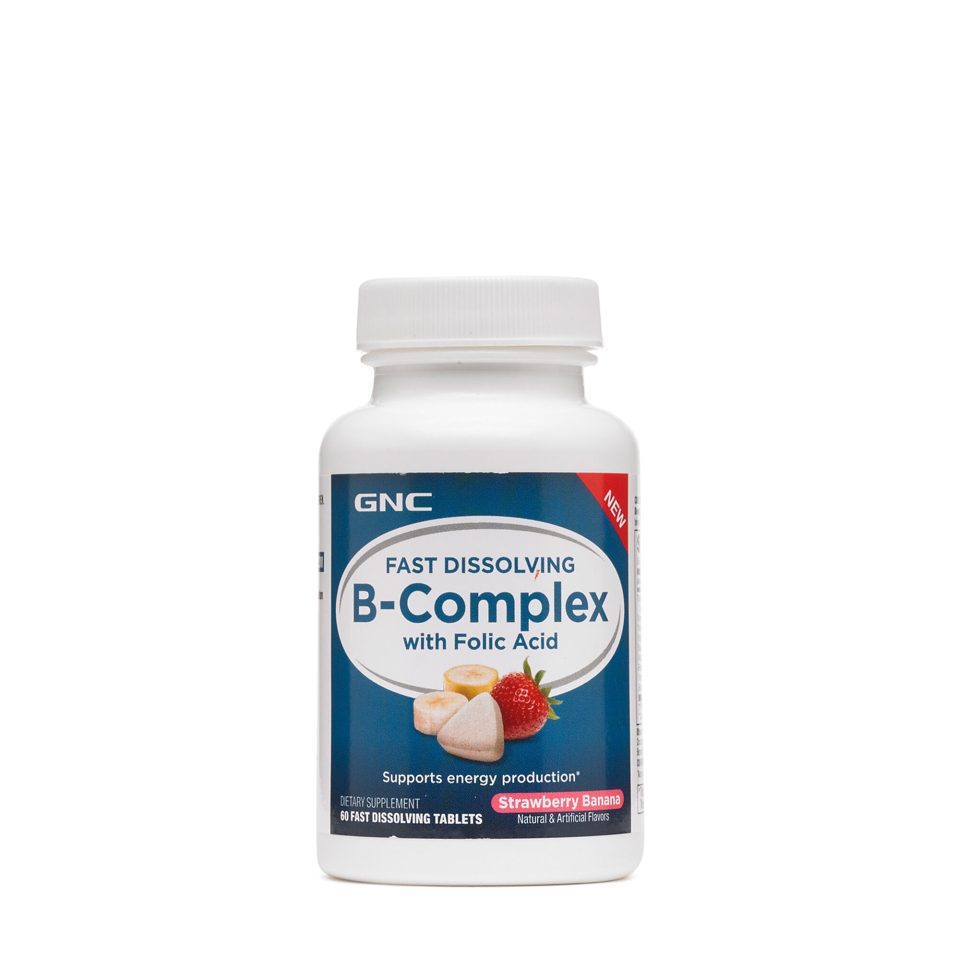 slide 1 of 1, GNC Fast Dissolving B-Complex - Strawberry Banana, 60 ct